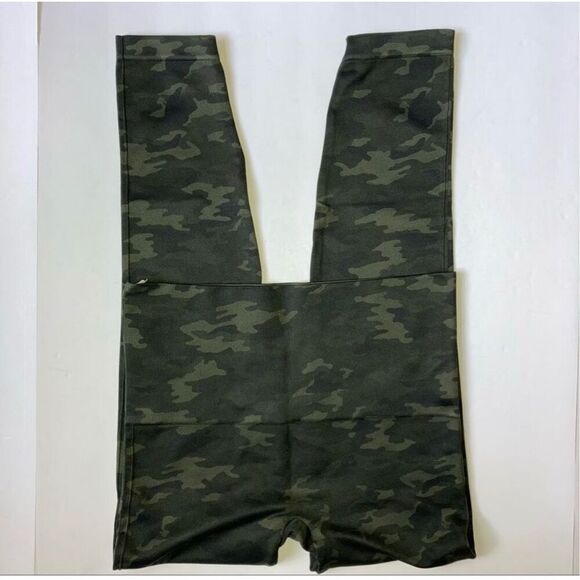 SPANX Look at Me Now High-Waisted Seamless Leggings Camo Green LG - Picture 3 of 4
